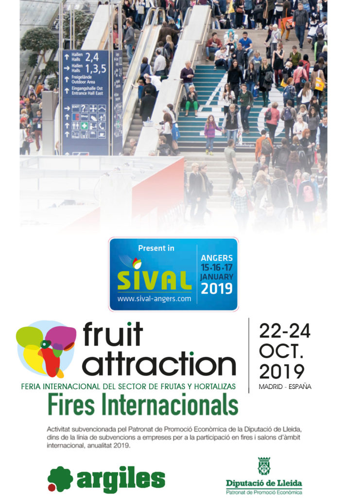 Argilés ha estado presente en la feria Sival 2019 en Angers (Francia) y en Fruit Attraction 2019 en Madrid (España)